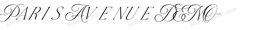 Paris Avenue DEMO字体转换